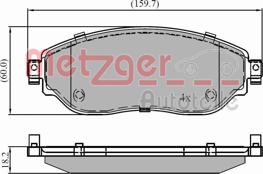 Metzger 1170834 - Komplet Pločica, disk-kočnica www.molydon.hr