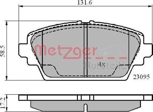 Metzger 1170870 - Komplet Pločica, disk-kočnica www.molydon.hr