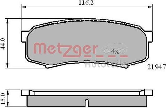 Metzger 1170871 - Komplet Pločica, disk-kočnica www.molydon.hr