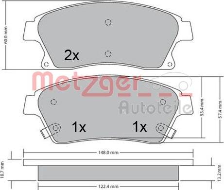 Metzger 1170393 - Komplet Pločica, disk-kočnica www.molydon.hr