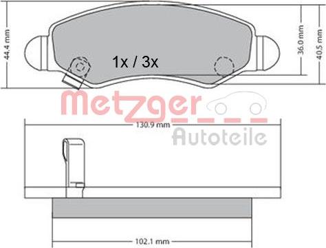 Metzger 1170340 - Komplet Pločica, disk-kočnica www.molydon.hr