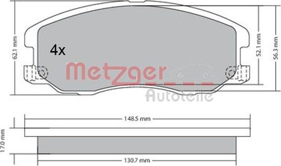 Metzger 1170358 - Komplet Pločica, disk-kočnica www.molydon.hr