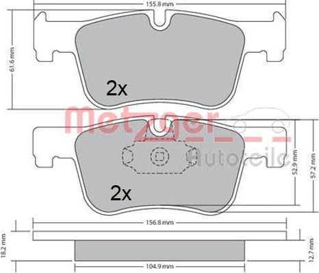 Metzger 1170369 - Komplet Pločica, disk-kočnica www.molydon.hr