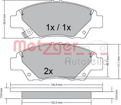 Metzger 1170367 - Komplet Pločica, disk-kočnica www.molydon.hr