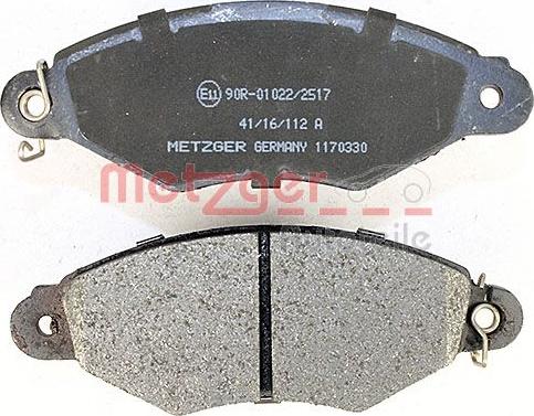 Metzger 1170330 - Komplet Pločica, disk-kočnica www.molydon.hr