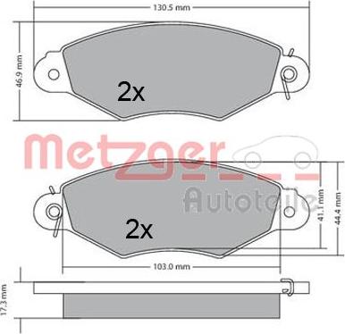 Metzger 1170330 - Komplet Pločica, disk-kočnica www.molydon.hr