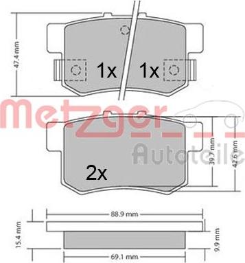 Metzger 1170337 - Komplet Pločica, disk-kočnica www.molydon.hr