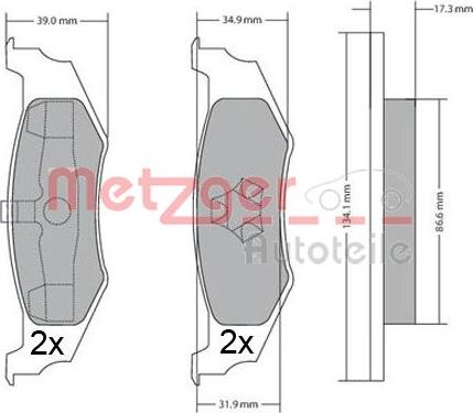 Metzger 1170320 - Komplet Pločica, disk-kočnica www.molydon.hr