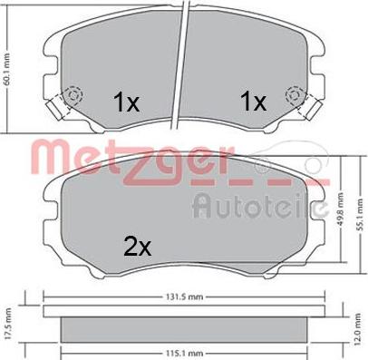 Metzger 1170379 - Komplet Pločica, disk-kočnica www.molydon.hr