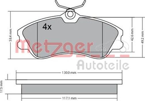 Metzger 1170377 - Komplet Pločica, disk-kočnica www.molydon.hr