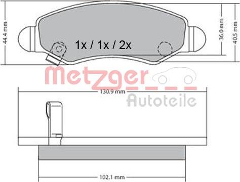 Metzger 1170295 - Komplet Pločica, disk-kočnica www.molydon.hr