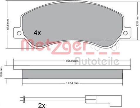 Metzger 1170290 - Komplet Pločica, disk-kočnica www.molydon.hr