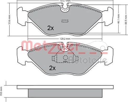 Unipart GBP927 - Komplet Pločica, disk-kočnica www.molydon.hr