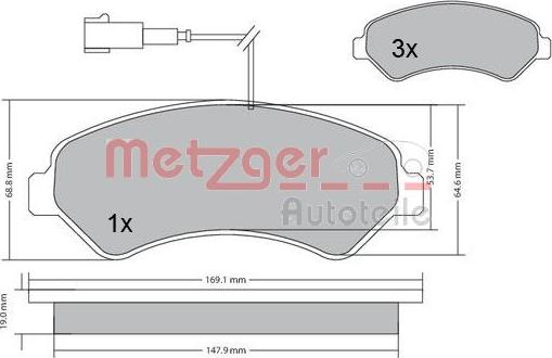 Metzger 1170248 - Komplet Pločica, disk-kočnica www.molydon.hr