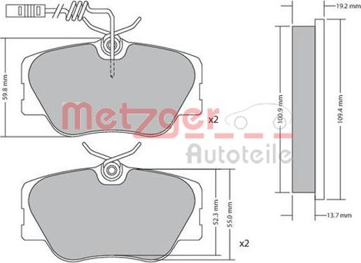 Metzger 1170258 - Komplet Pločica, disk-kočnica www.molydon.hr