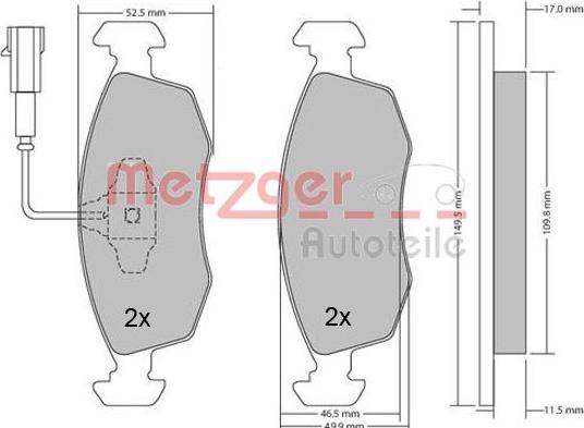 Metzger 1170202 - Komplet Pločica, disk-kočnica www.molydon.hr