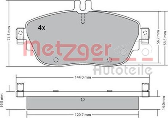 Metzger 1170215 - Komplet Pločica, disk-kočnica www.molydon.hr