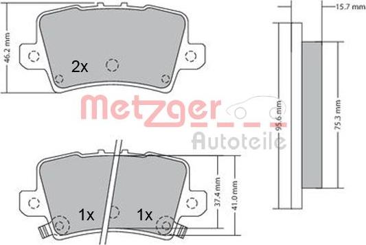 Metzger 1170288 - Komplet Pločica, disk-kočnica www.molydon.hr