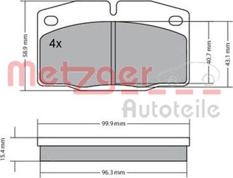 Metzger 1170234 - Komplet Pločica, disk-kočnica www.molydon.hr