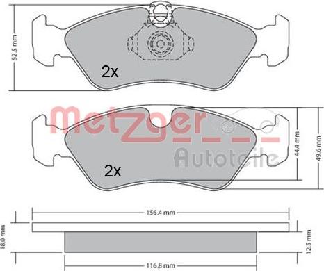 Metzger 1170235 - Komplet Pločica, disk-kočnica www.molydon.hr