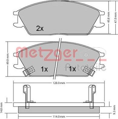 Metzger 1170224 - Komplet Pločica, disk-kočnica www.molydon.hr