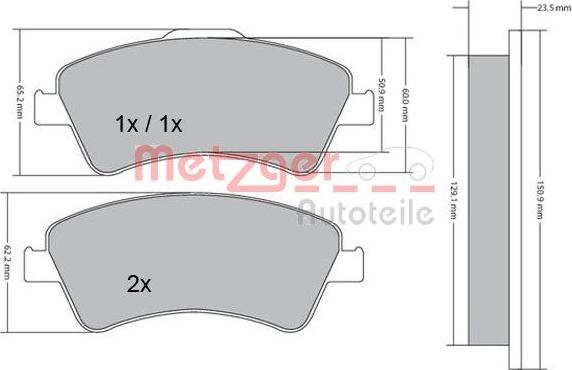 Metzger 1170220 - Komplet Pločica, disk-kočnica www.molydon.hr