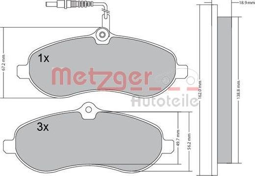 Metzger 1170228 - Komplet Pločica, disk-kočnica www.molydon.hr