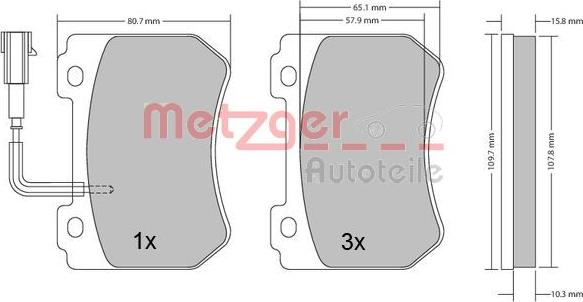 Metzger 1170276 - Komplet Pločica, disk-kočnica www.molydon.hr