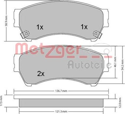 Metzger 1170270 - Komplet Pločica, disk-kočnica www.molydon.hr