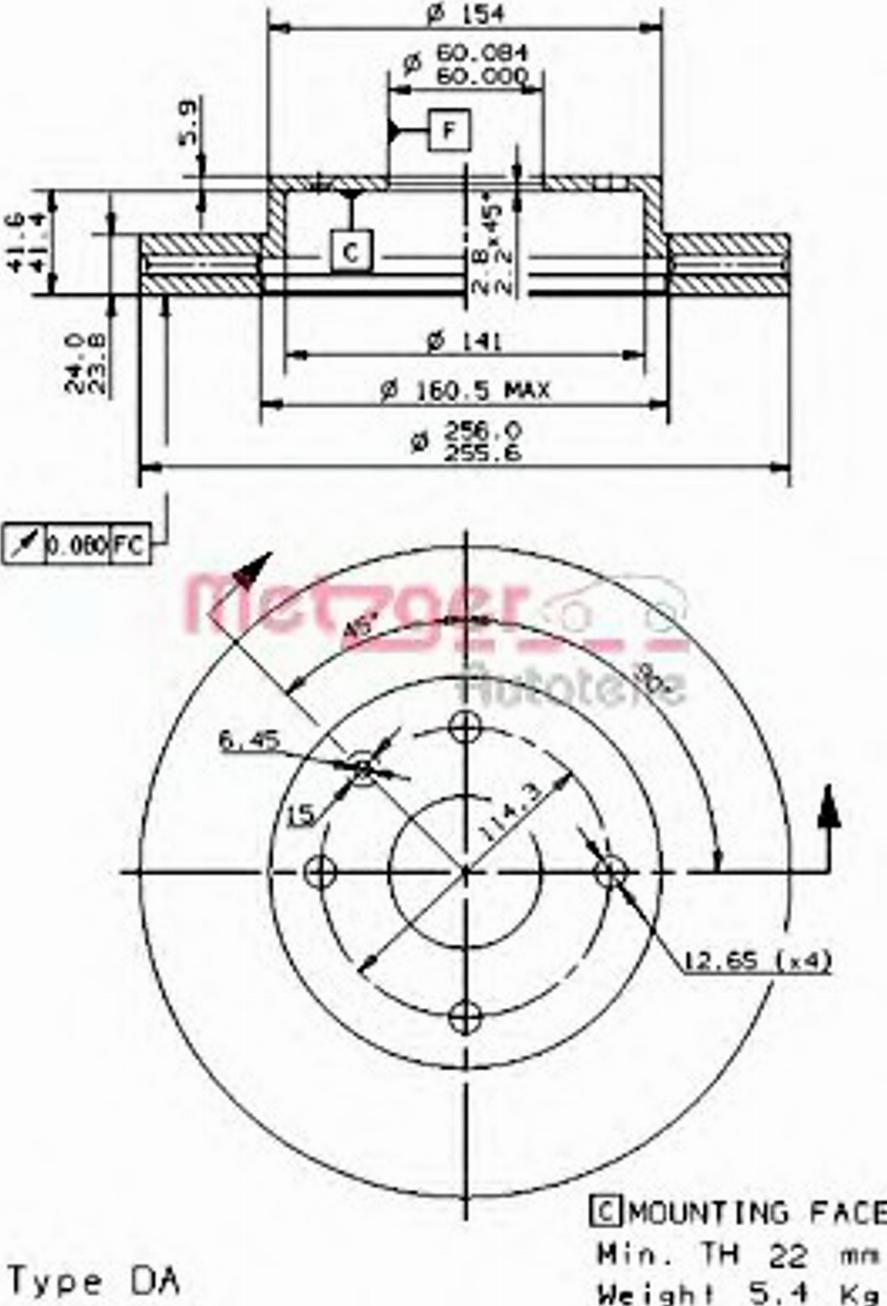 Metzger 24906 - Kočioni disk www.molydon.hr