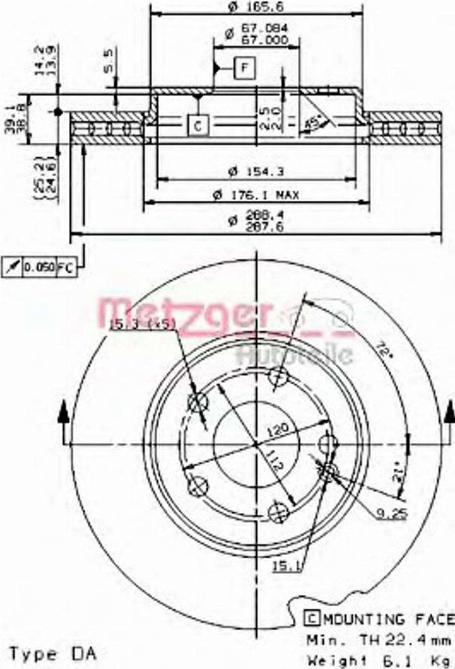 Metzger 24923 - Kočioni disk www.molydon.hr