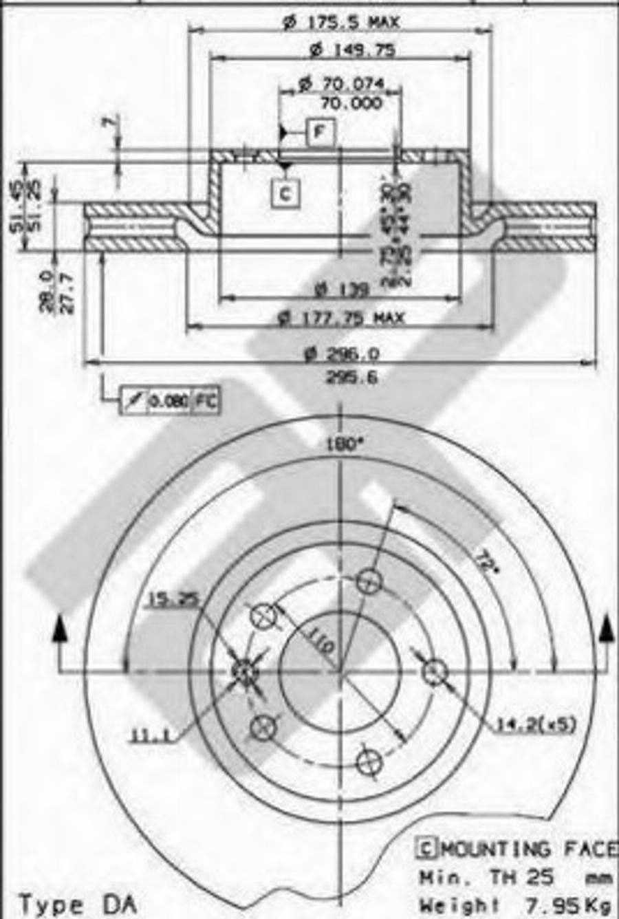 Metzger 24455V - Kočioni disk www.molydon.hr