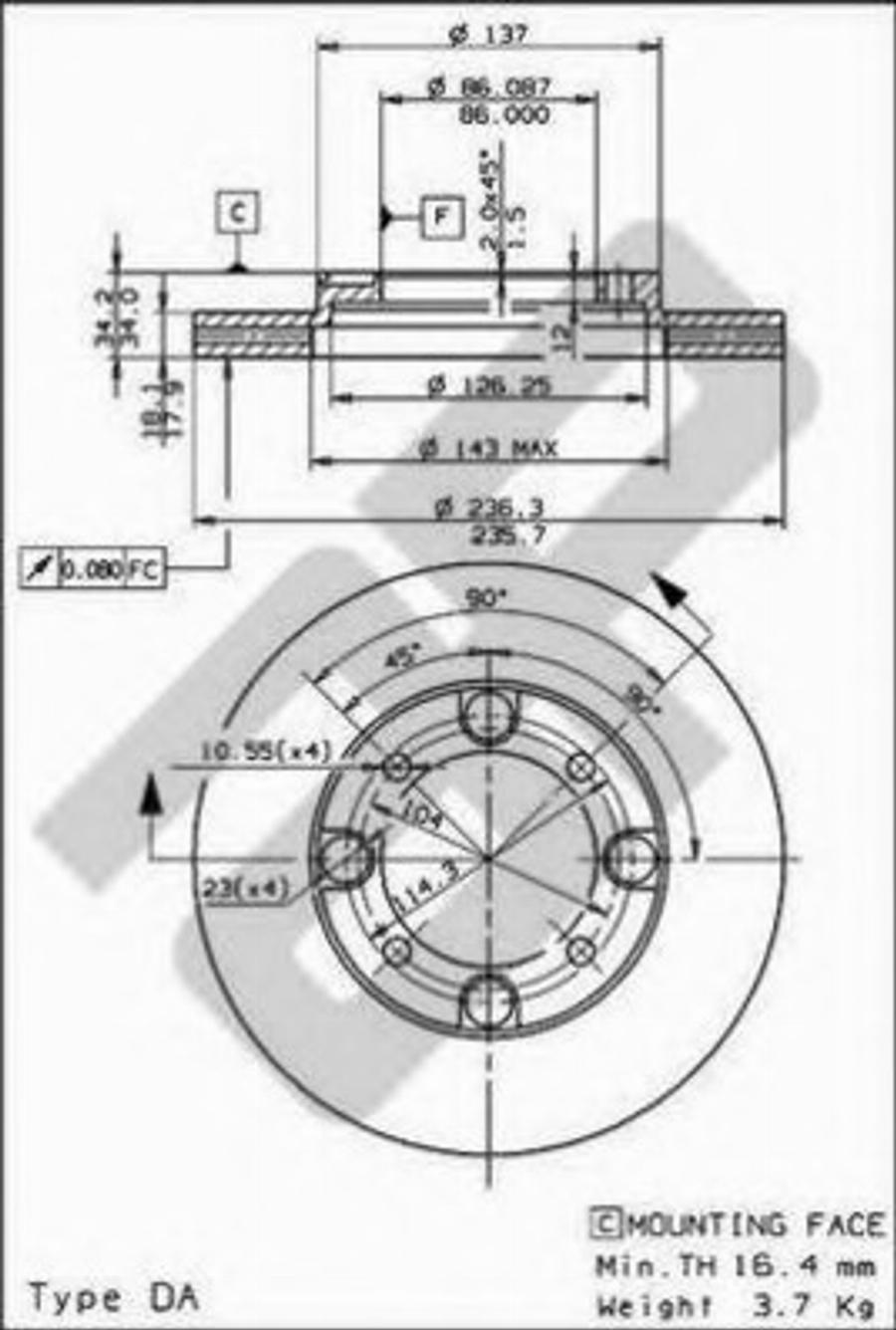 Metzger 24581 - Kočioni disk www.molydon.hr