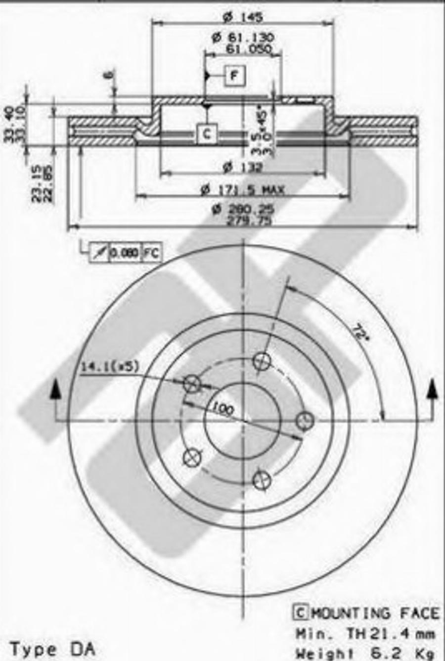 Metzger 24854 - Kočioni disk www.molydon.hr