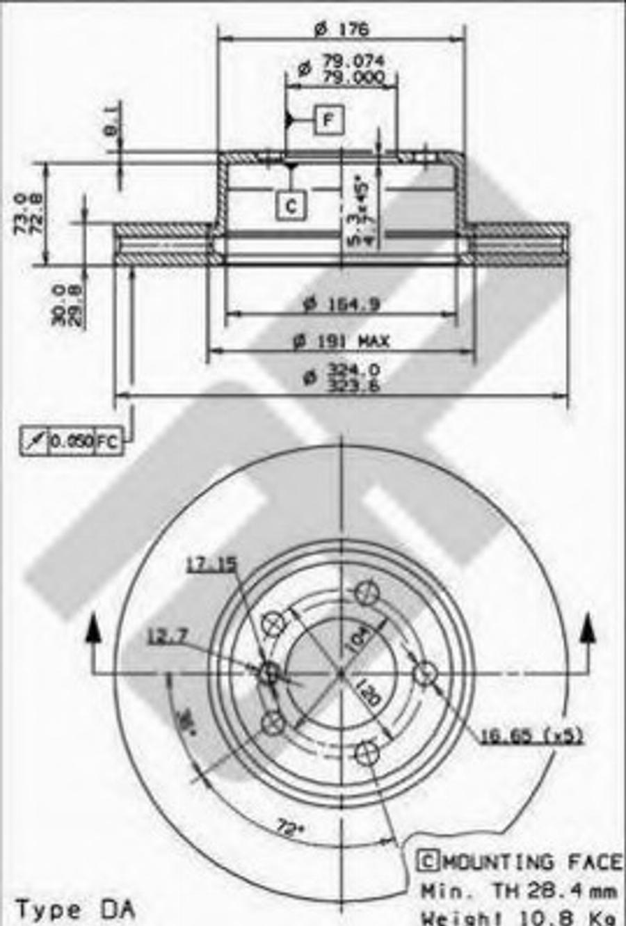 Metzger 24886V - Kočioni disk www.molydon.hr