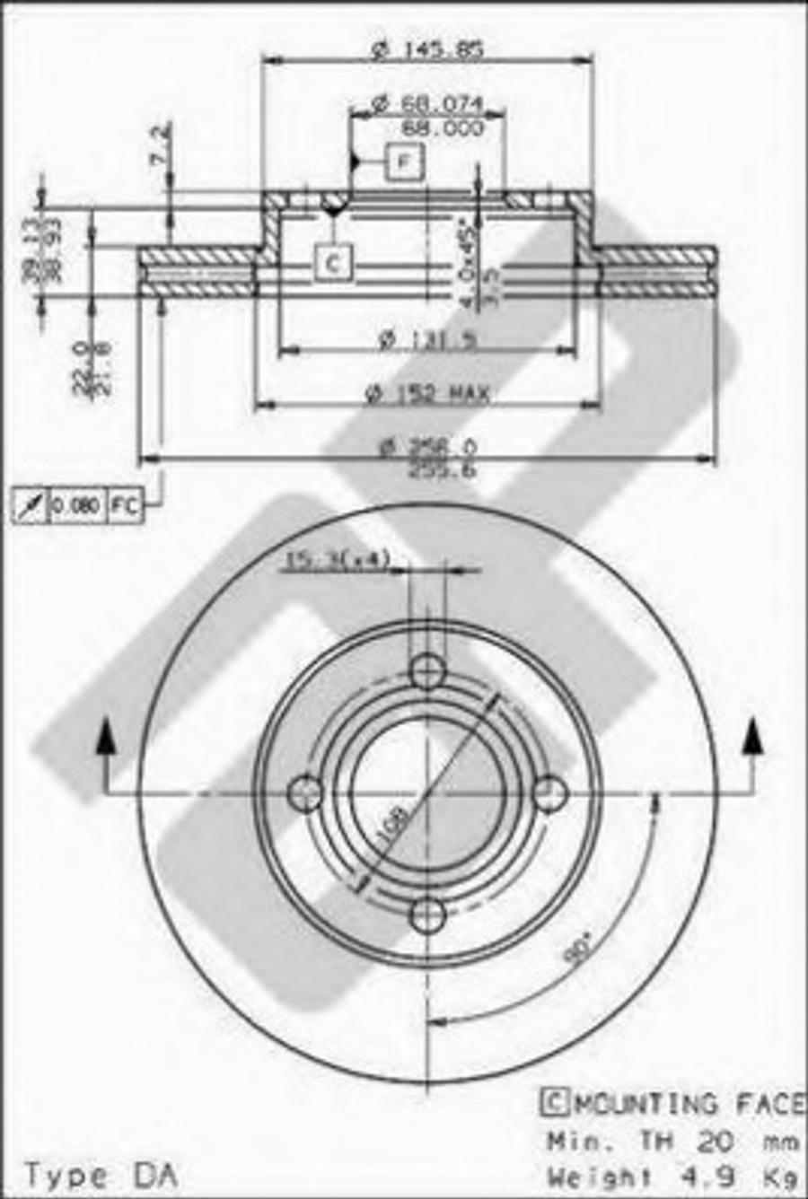 Metzger 24204 - Kočioni disk www.molydon.hr