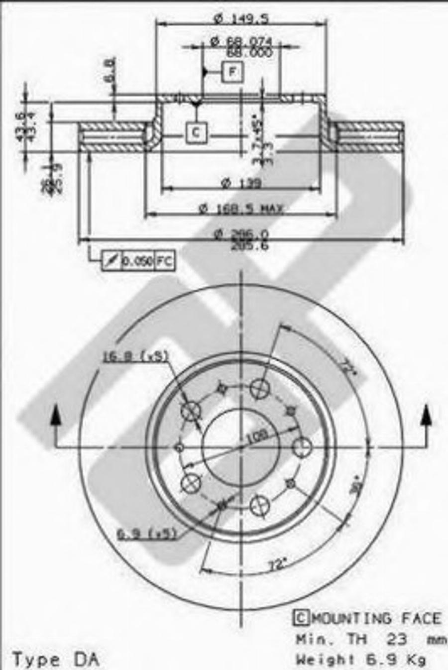 Metzger 24795V - Kočioni disk www.molydon.hr