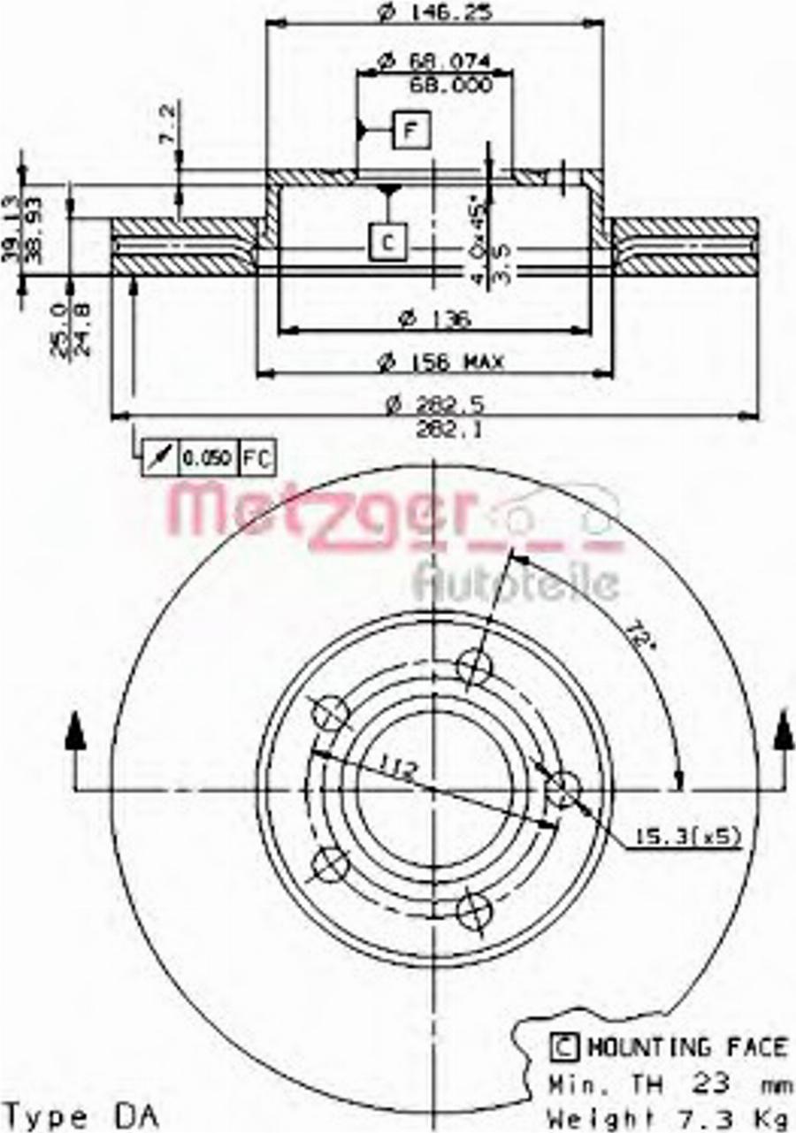 Metzger 24714 - Kočioni disk www.molydon.hr