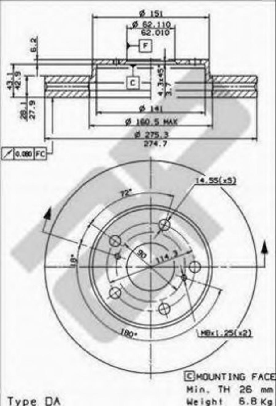 Metzger 25079 - Kočioni disk www.molydon.hr