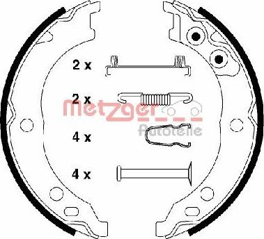 Metzger KR 947 - Komplet kočionih obloga, rucna kočnica www.molydon.hr