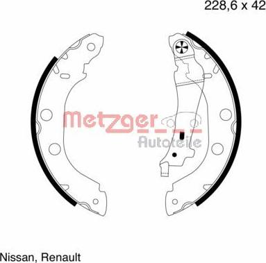 Metzger MG 645 - Komplet kočnica, bubanj kočnice www.molydon.hr