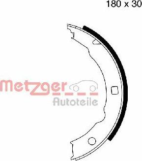 Metzger MG 665 - Komplet kočionih obloga, rucna kočnica www.molydon.hr