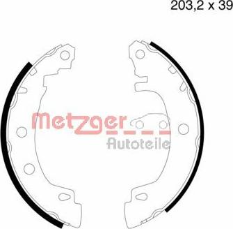 Metzger MG 632 - Komplet kočnica, bubanj kočnice www.molydon.hr