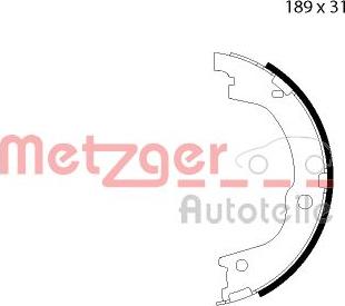 Metzger MG 127 - Komplet kočionih obloga, rucna kočnica www.molydon.hr