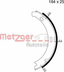 Metzger MG 813 - Komplet kočionih obloga, rucna kočnica www.molydon.hr