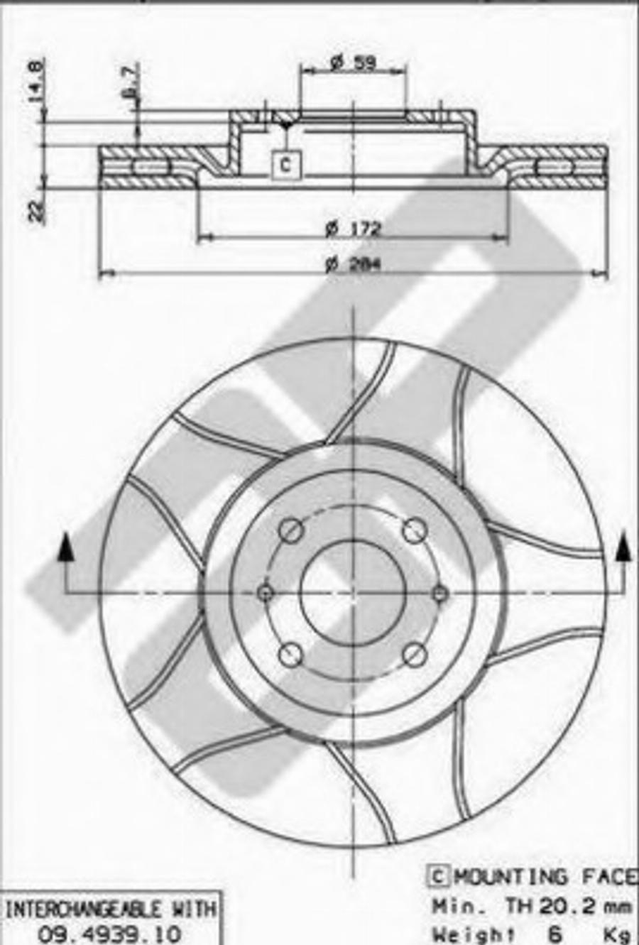 Metzger X24242 - Kočioni disk www.molydon.hr