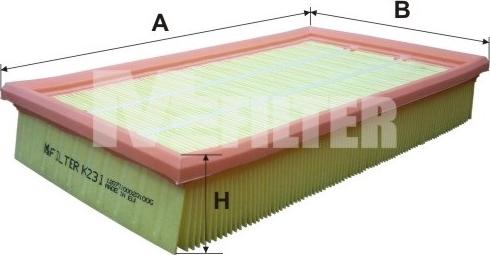 Mfilter K 231 - Filter za zrak www.molydon.hr