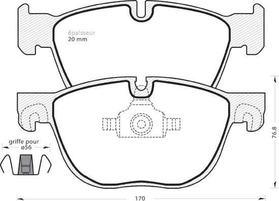 HELLA T1619 - Komplet Pločica, disk-kočnica www.molydon.hr