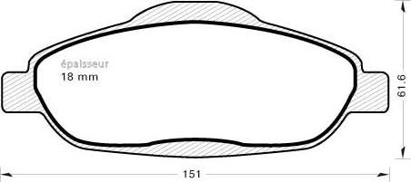 R Brake RB1851-066 - Komplet Pločica, disk-kočnica www.molydon.hr