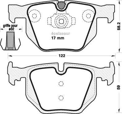 Bilstein 34216868497 - Komplet Pločica, disk-kočnica www.molydon.hr